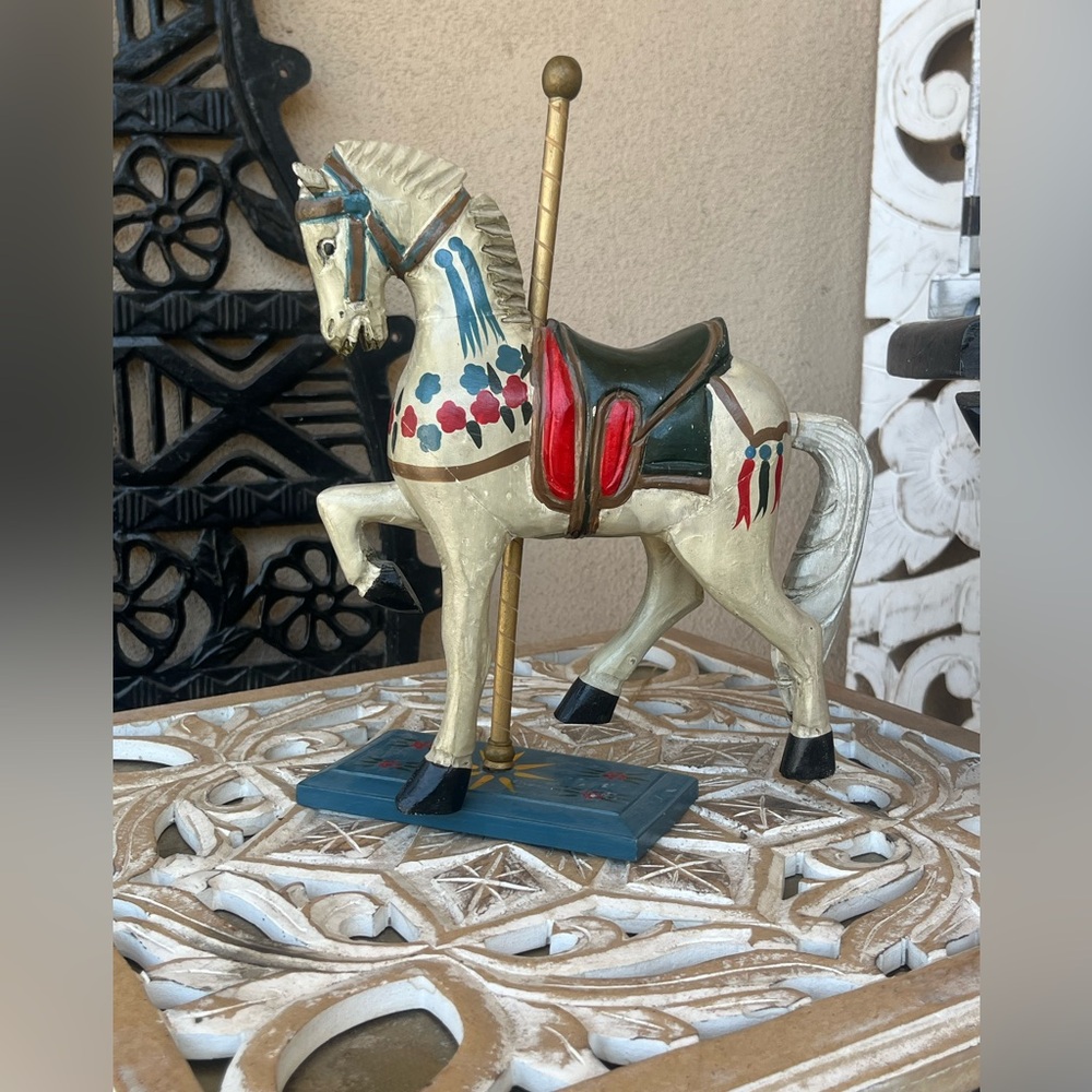 Vintage Carousel Horse Figurine